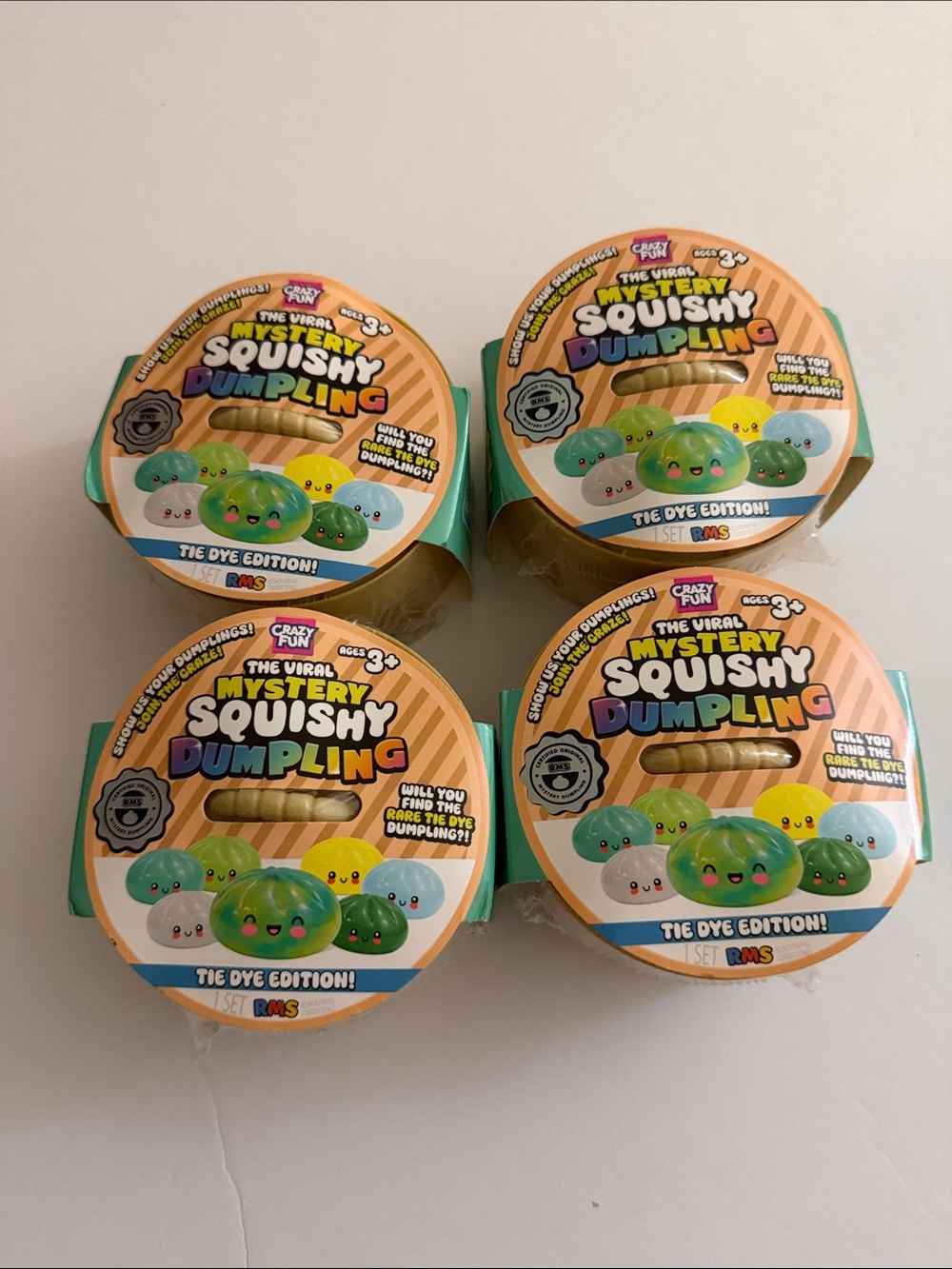 Mystery Squishy Dumpling Tie Dye Sensory Toy - Green